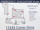 Photo of an emergency evacuation plan 